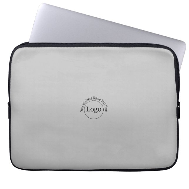 Housse Pour Ordinateur Portable Custom logo & Text Name Laptop Sleeve (Devant)