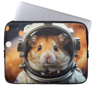 Housse Pour Ordinateur Portable Cute astronaute spatiale Hamster