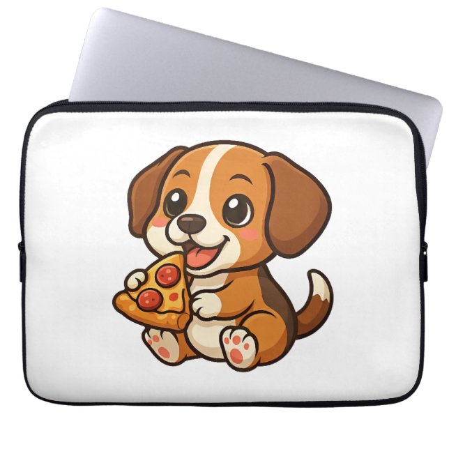 Housse Pour Ordinateur Portable Cute beagle dog pizza pizza lovers cartoon (Devant)