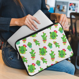 Housse Pour Ordinateur Portable Cute Cactus, Green Cactus, Motif Cactus