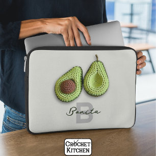 Housse Pour Ordinateur Portable Cute Cottagecore Crochet Avocado Nom