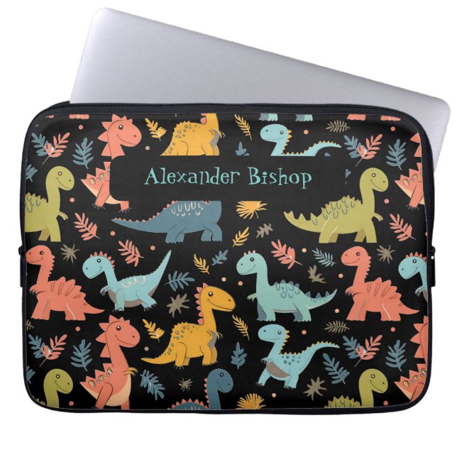 Housse Pour Ordinateur Portable Cute Dinosaur Personnalisé (Devant)