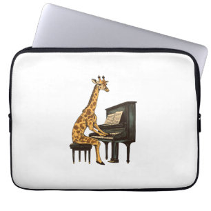 Housse Pour Ordinateur Portable Cute Giraffe Jouer Piano Giraffes Musicien Musique
