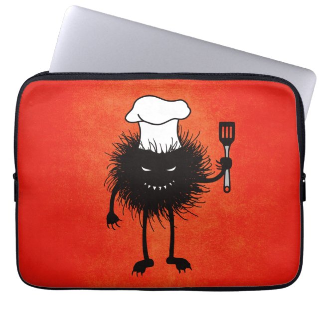 Housse Pour Ordinateur Portable Cute Goth Chef Funny Cuisine Caractère (Devant)