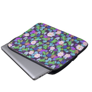 Housse Pour Ordinateur Portable Cute grenouille art pour enfants bleu vert rose vi