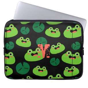 Housse Pour Ordinateur Portable Cute Grenouille verte