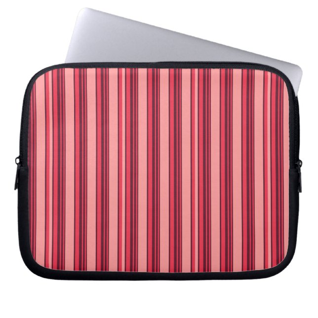 Housse Pour Ordinateur Portable Cute hot pink stripes (Devant)