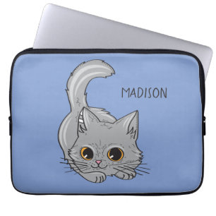 Housse Pour Ordinateur Portable Cute Kitten nom personnalisé et couleur manches d'