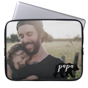 Housse Pour Ordinateur Portable Cute Papa Bear Silhouette avec personnalisation Ph