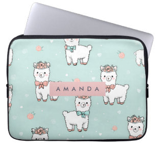 Housse Pour Ordinateur Portable Cute Pastel Alpaca Motif personnalisé