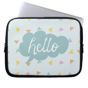 Housse Pour Ordinateur Portable Cute Pastel Hello