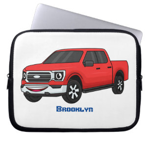 Housse Pour Ordinateur Portable Cute red pickup truck cartoon illustration