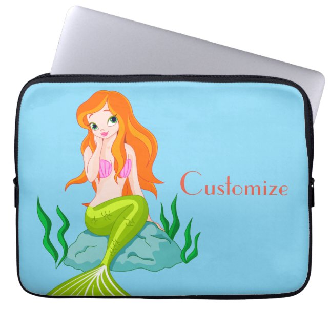 Housse Pour Ordinateur Portable Cute Sirène Redhead Thunder_Cove (Devant)