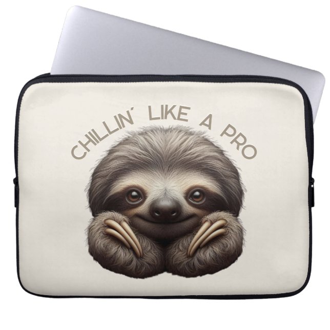 Housse Pour Ordinateur Portable Cute Sloth Chillin comme un Pro (Devant)