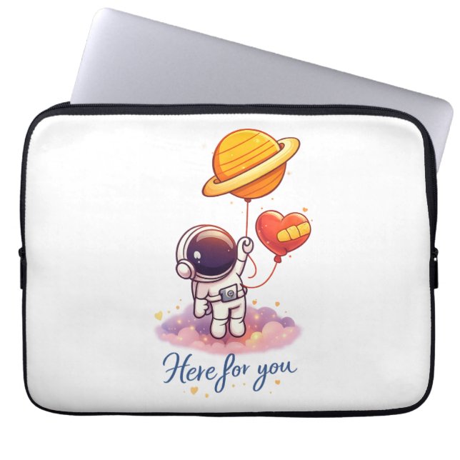Housse Pour Ordinateur Portable Cute Space Love Illustration (Devant)
