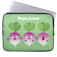 Cute turnip légumes trio chanter dessin animé