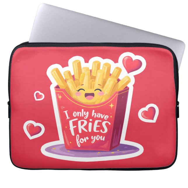 Housse Pour Ordinateur Portable Cute Valentine French Fries Pun (Devant)