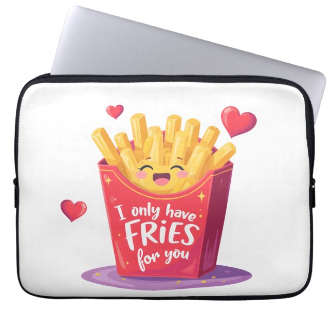 Housse Pour Ordinateur Portable Cute Valentine French Fries Pun (Devant)