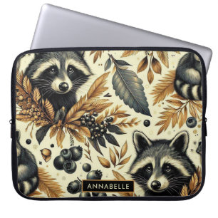 Housse Pour Ordinateur Portable Cute Vintage Racoon Motif