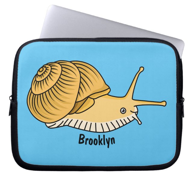 Housse Pour Ordinateur Portable Cute yellow snail cartoon (Devant)