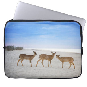 Housse Pour Ordinateur Portable Cutest Baby Animals   Deer at the Beach