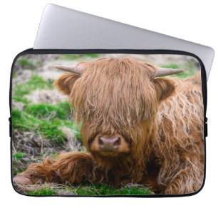 Housse Pour Ordinateur Portable Cutest Baby Animals   Highland Cow Calf
