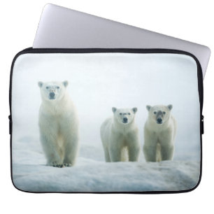 Housse Pour Ordinateur Portable Cutest Baby Animals Three Young Polar Bears