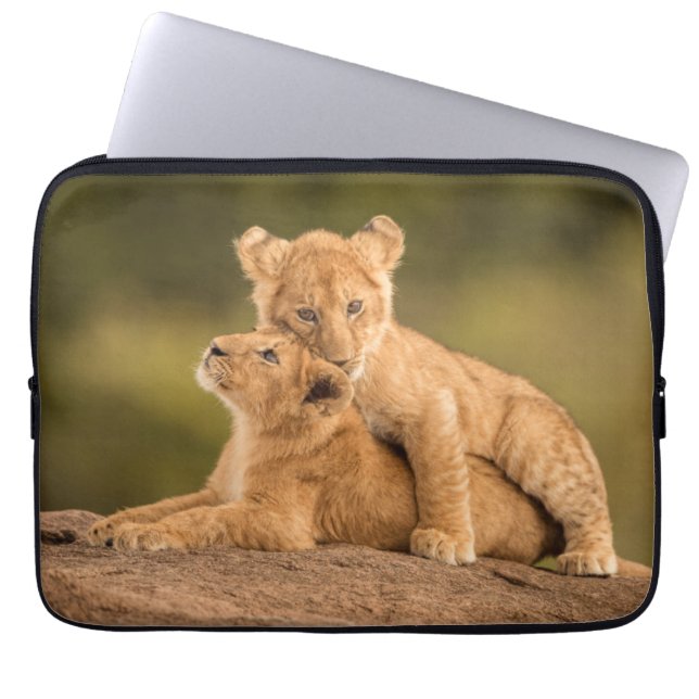Housse Pour Ordinateur Portable Cutest Baby Animals | Two Lion Cubs (Devant)