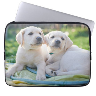 Housse Pour Ordinateur Portable Cutest Baby Animals Yellow Labrador Retrievers