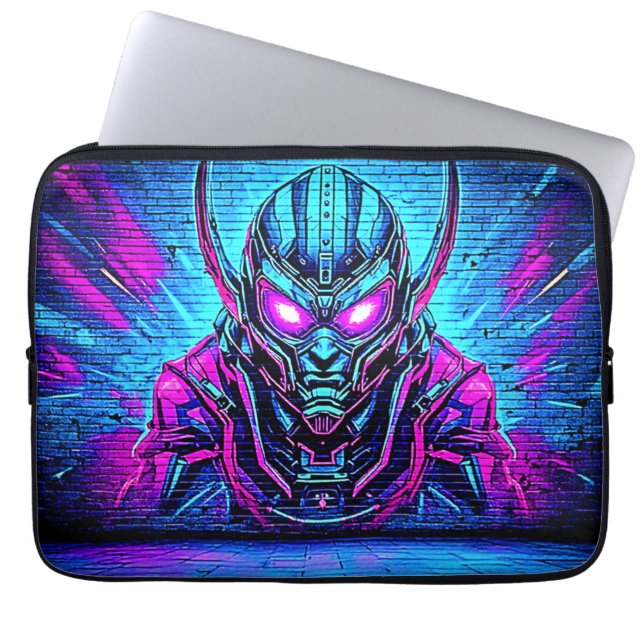 Housse Pour Ordinateur Portable Cyberpunk Vibe héroïque (Devant)