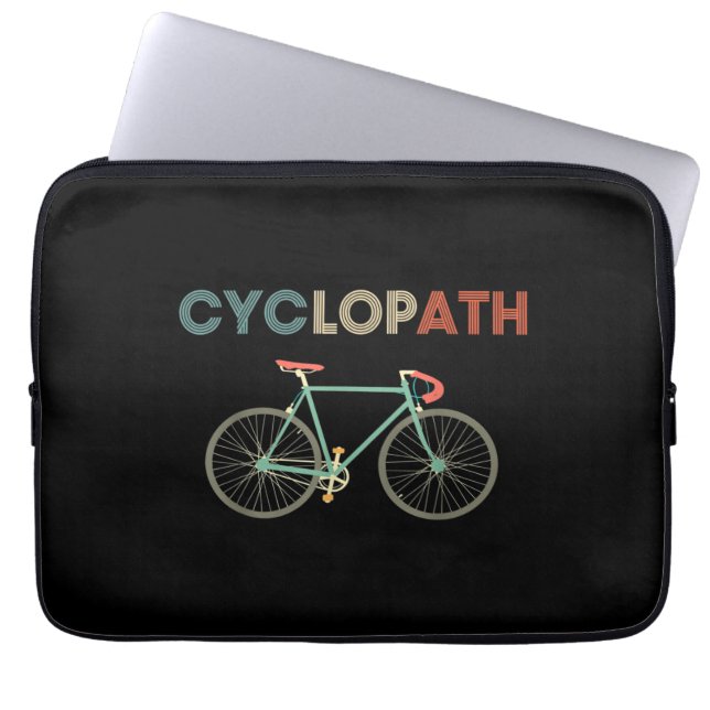 Housse Pour Ordinateur Portable Cyclopath Bicyclette amusant Humour cycliste (Devant)