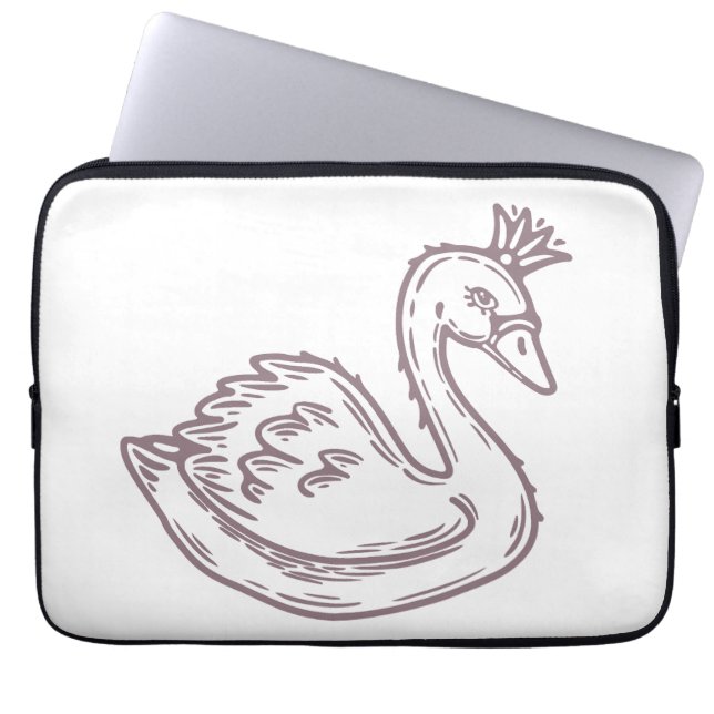 Housse Pour Ordinateur Portable Cygne dans la couronne (Devant)