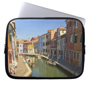 Housse Pour Ordinateur Portable Cygnes dans un canal, île de Burano, Venise, Itali