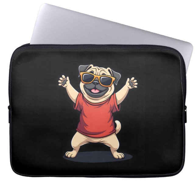 Housse Pour Ordinateur Portable Dabbing Dabbing Dab Carlin Chien Animaux Danse Ani (Devant)