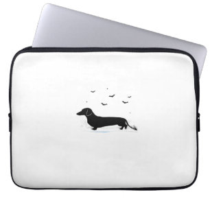 Housse Pour Ordinateur Portable Dachshund Chien � Silhouette Classique de Lune d'H