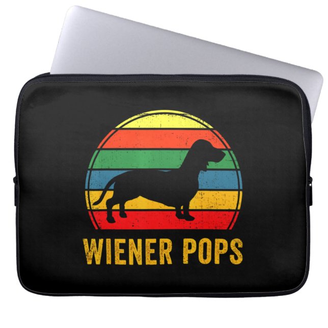 Housse Pour Ordinateur Portable Dachshund Papa Propriétaire d'animal de compagnie (Devant)