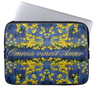 Housse Pour Ordinateur Portable Daffodiles et Omnia vincit Amor