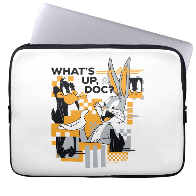 Housse Pour Ordinateur Portable DAFFY DUCK™ & BUGS BUNNY™ Glitch (Devant)