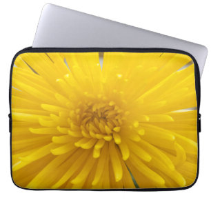 Housse Pour Ordinateur Portable Dahlia Dahlia, une photo de fond jaune vif