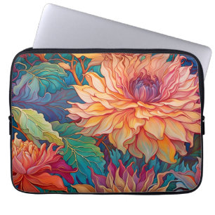 Housse Pour Ordinateur Portable Dahlia Tapisserie florale