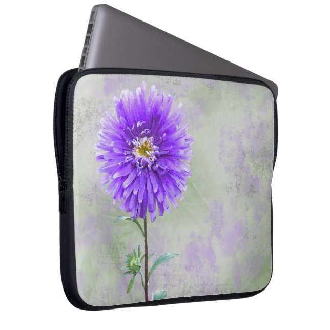 Housse Pour Ordinateur Portable Dahlia violet (Devant droit)