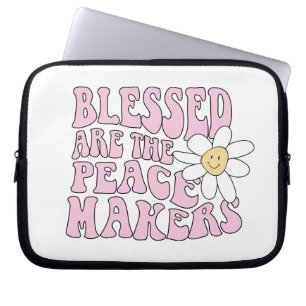 Housse Pour Ordinateur Portable Daisy et les artisans de la paix Slogan