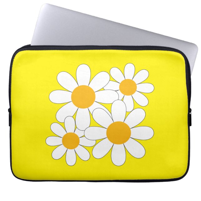 Housse Pour Ordinateur Portable Daisy Lumineuse et Audacieuse (Devant)