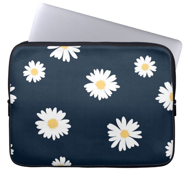 Housse Pour Ordinateur Portable Daisy On Blue Motif (Devant)