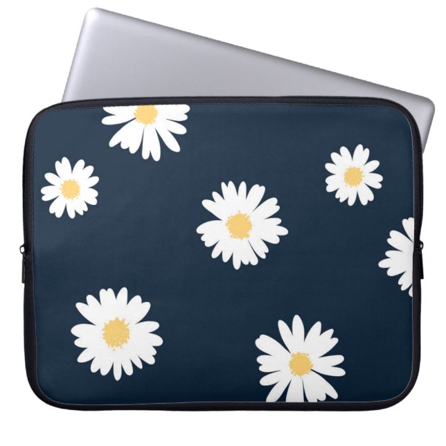 Housse Pour Ordinateur Portable Daisy On Blue Motif (Devant)