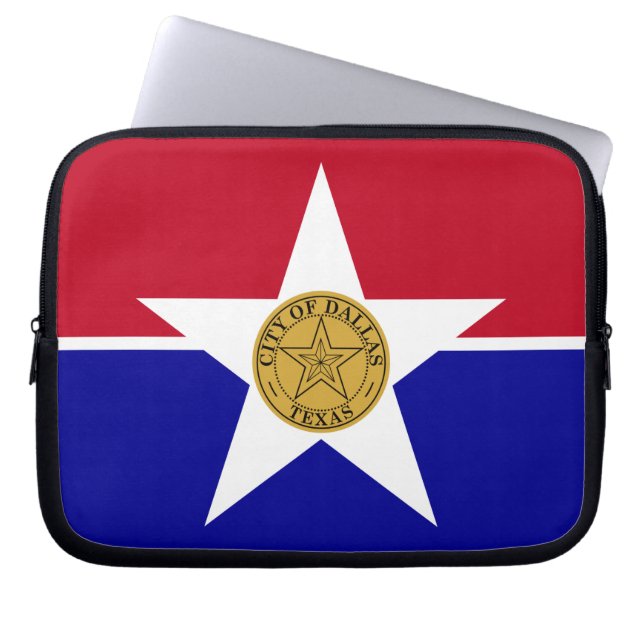 Housse Pour Ordinateur Portable Dallas Ville Drapeau Portable (Devant)