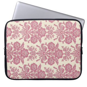 Housse Pour Ordinateur Portable Damassé rose Girly