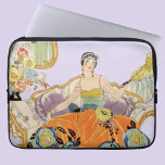 Housse Pour Ordinateur Portable Dame Art Déco Festive<br><div class="desc">Femme d'art déco festif</div>