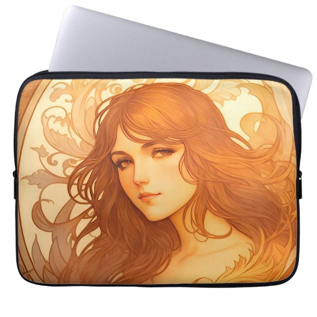 Housse Pour Ordinateur Portable Dame Art Nouveau (Devant)