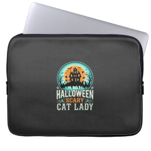 Housse Pour Ordinateur Portable Dame de chat effrayante Halloween Conception de ma